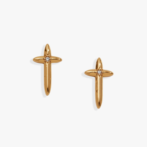 4:13 Cross Stud Earrings