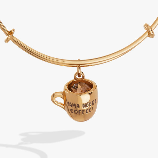 'Mama Needs Coffee' Mug Charm Bangle